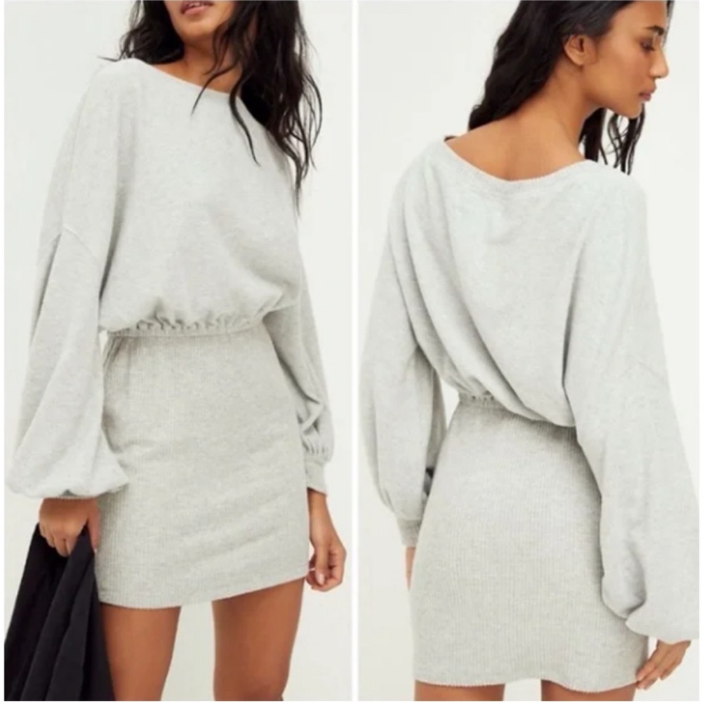 Free People Beach Last Call Mini Dress in Gray. Size Small. NWT